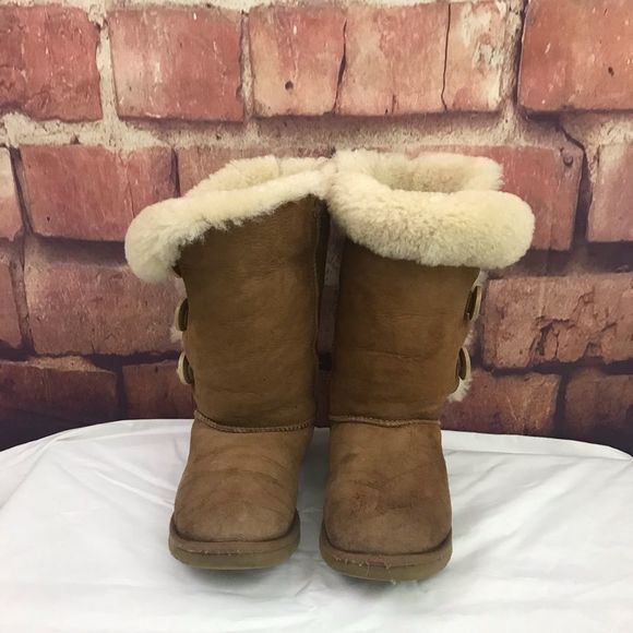 UGG® Bailey Suede Button Triplet II Boots - Picture 3 of 8